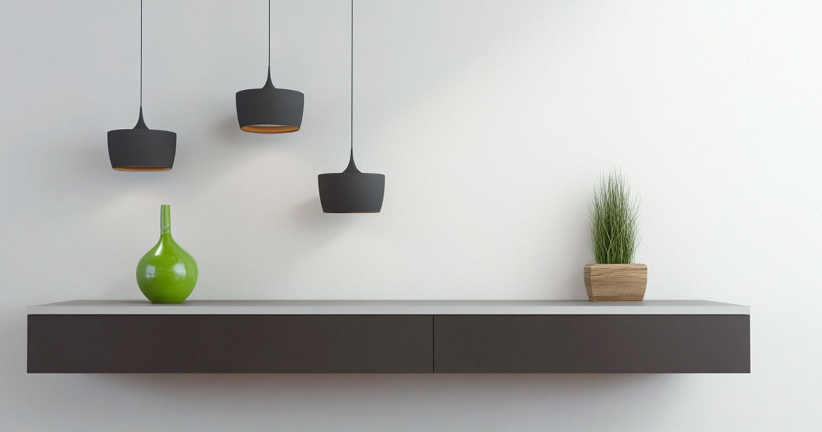 meuble suspendu minimaliste